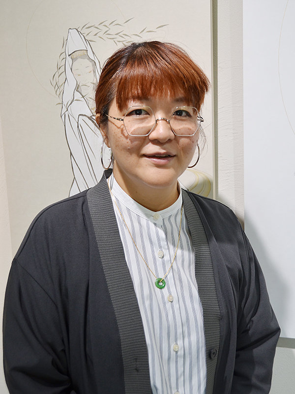 寺社への作品奉納にも取り組む若手日本画家　諫山宝樹さん