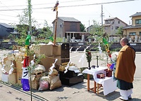 浄焚式の導師を勤める石川教区浄土宗青年会の森岡達圭会長