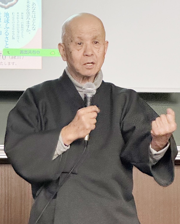 核廃絶に向け宗教者の役割について語る鎌田厚志・曹洞宗直指庵住職