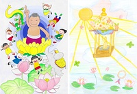 ㊧ポスター大賞(一般)の松田氏の作品<br>㊨ポスター大賞(満12歳以下)の田中さんの作品